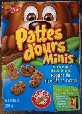 Bear Paws Minis Soft Bite-Sized Oatmeal Chocolate Chip Cookies