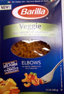 Barilla, veggie elbows