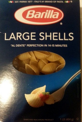 Barilla, enriched macaroni product large shells