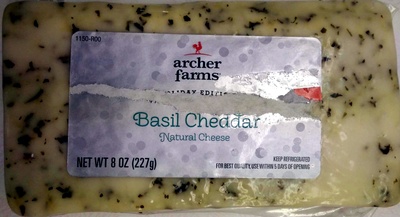 Basil cheddar natural cheese