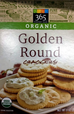 Golden round crackers, golden round