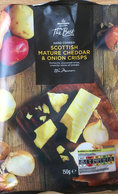 Scottish mature cheddar and onion crisps