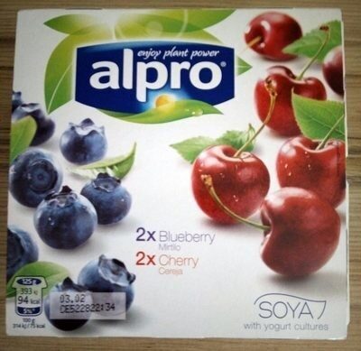 Alpro 2x blueberry 2x cherry