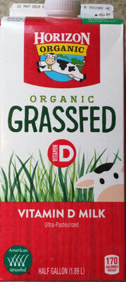 Organic grassfed ultra-pasteurized vitamin d milk