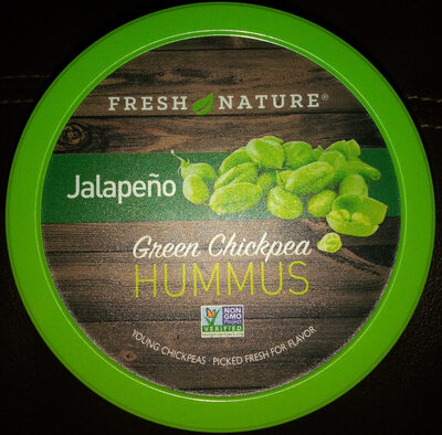 Green chickpea jalapeno hummus