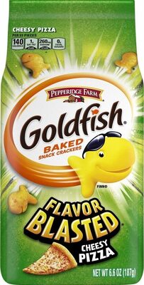 Goldfish flavor blasted xplosive pizza crackers