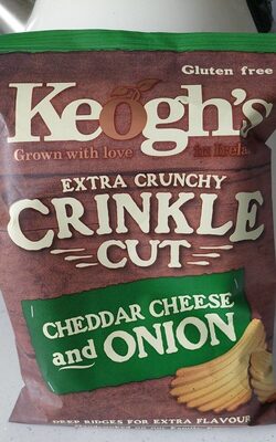 Cheddar cheese and onion crisps