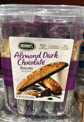 Almond chocolate biscotti