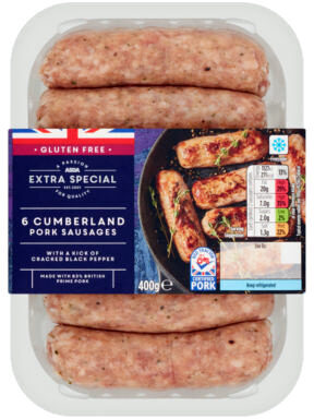 ASDA Extra Special 6 Cumberland Pork Sausages