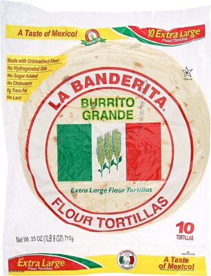 Burrito grande extra large flour tortillas