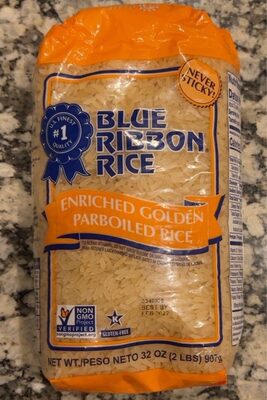 Enriched golden parboiled rice