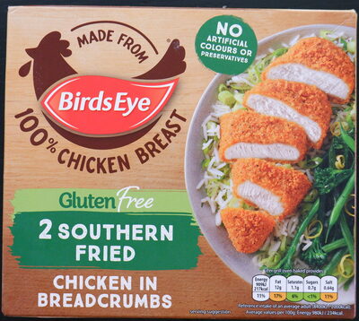 Gluten Free 2 Southern Fried Chicken In Breadcrumbs