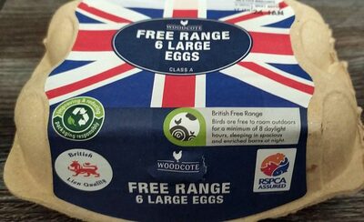 Free Range 6 Large Eggs