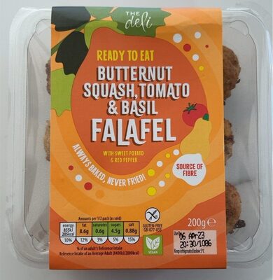 Butternut squash, tomato & basil Falafel