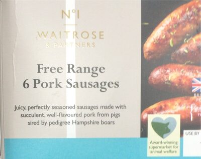 Free range pork sausages