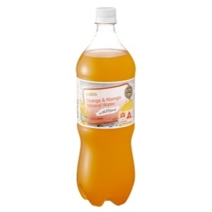 Coles Orange and Mango Mineral Water