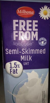 Free from lactose semi-skimmed milk