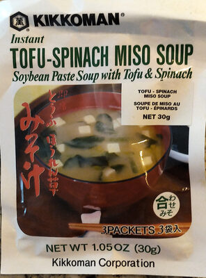 Instant Tofu-Spinach Miso Soup