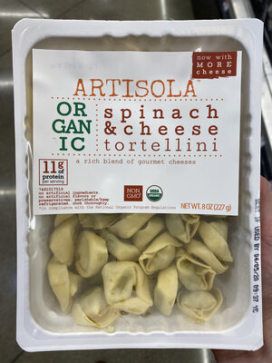 Organic spinach & cheese tortellini