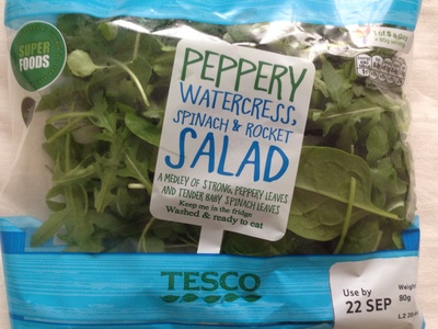 Peppery watercress, spinash & rocket salad