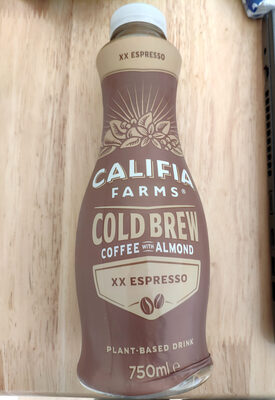 Espresso cold brew coffee with almond