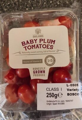 Fresh Baby Plum Tomatoes Oaklands