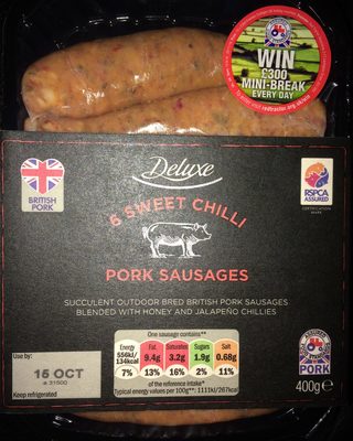 6 sweet chilli pork sausages