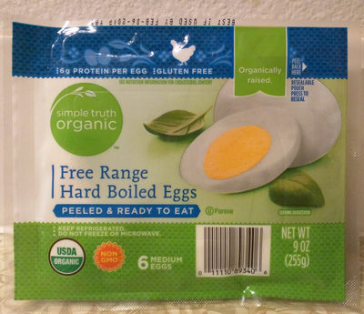 Free range hard boiled eggs