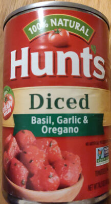 HUNTS Diced Tomatoes With Basil Garlic And Oregano, 14.5 OZ