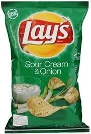 Potato Chips Sour Cream & Onion Flavored